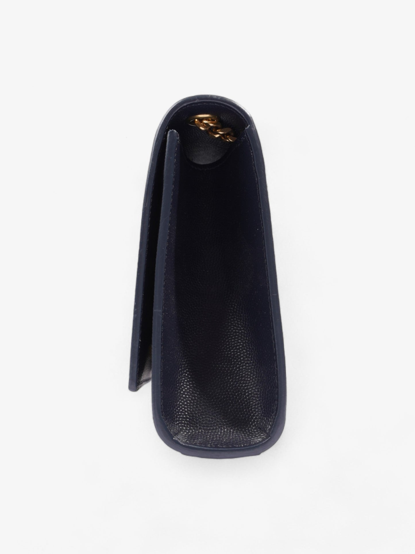 YSL Saint Laurent Kate Shoulder Bag Leather Blue Navy