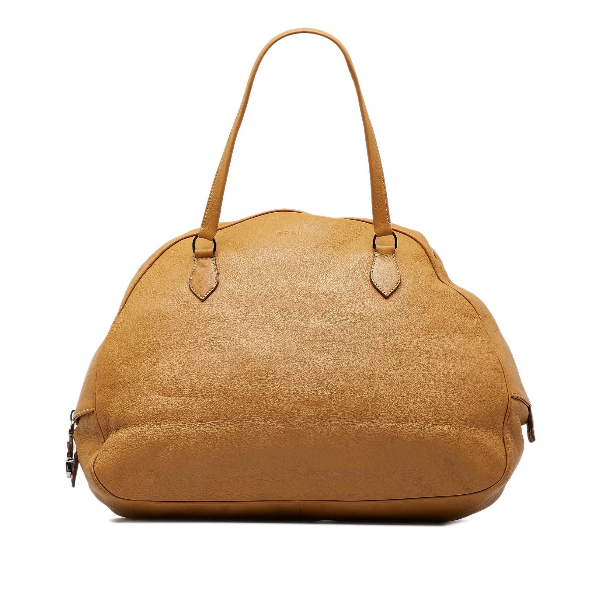 Prada Dome Bag Leather Travel Bag