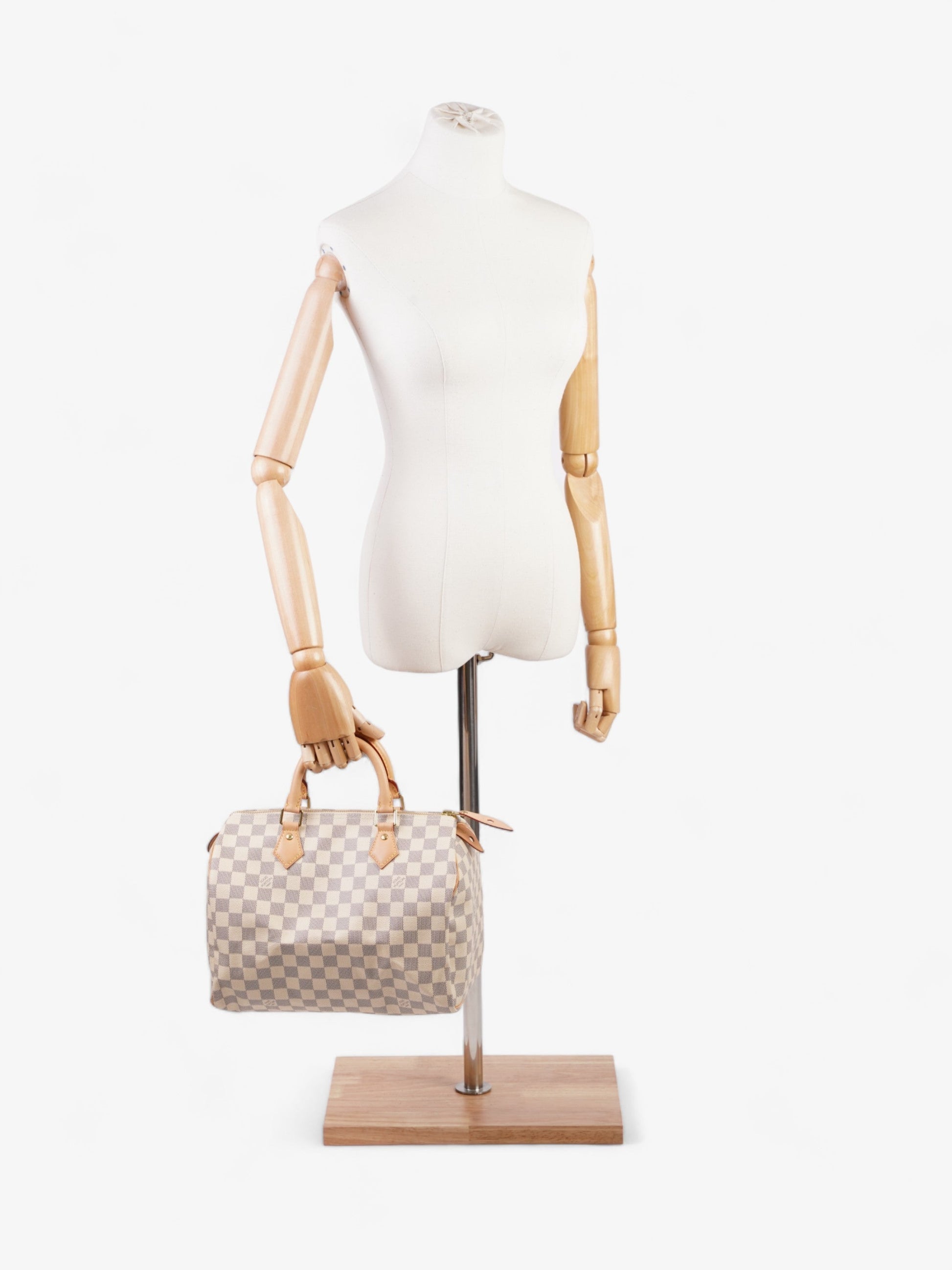 Louis Vuitton Speedy 30 Azur Coated Canvas Damier Apparel Canvas 3