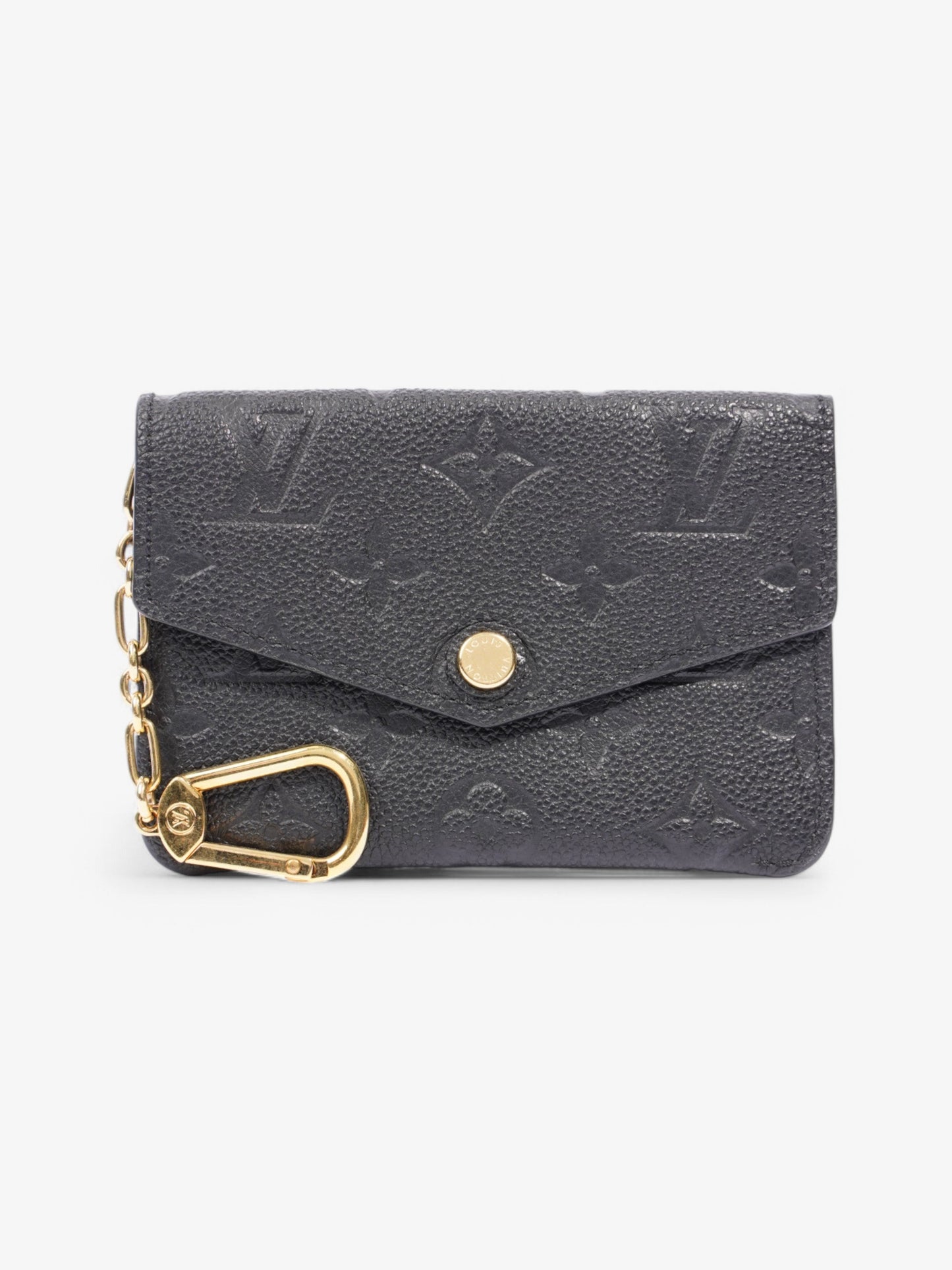 Louis Vuitton Coin Purse Leather Black Key Chain