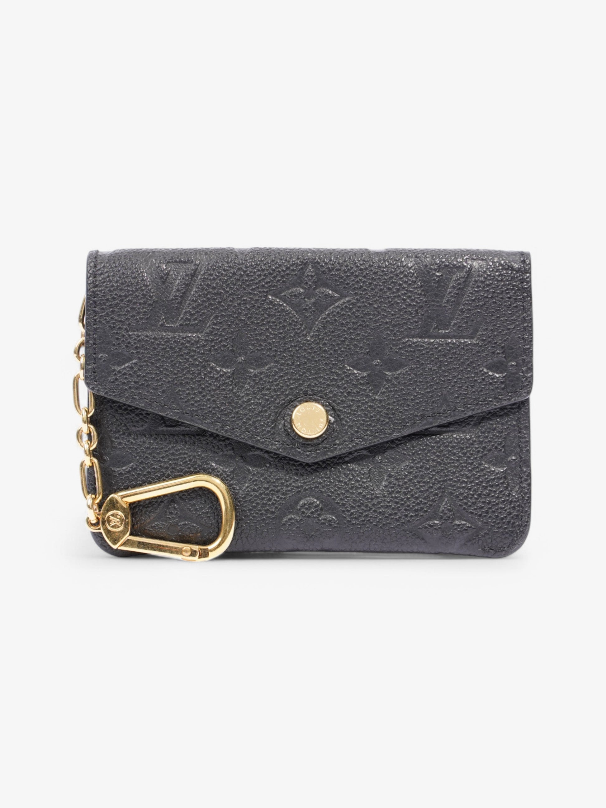 Louis Vuitton Coin Purse Leather Black Key Chain