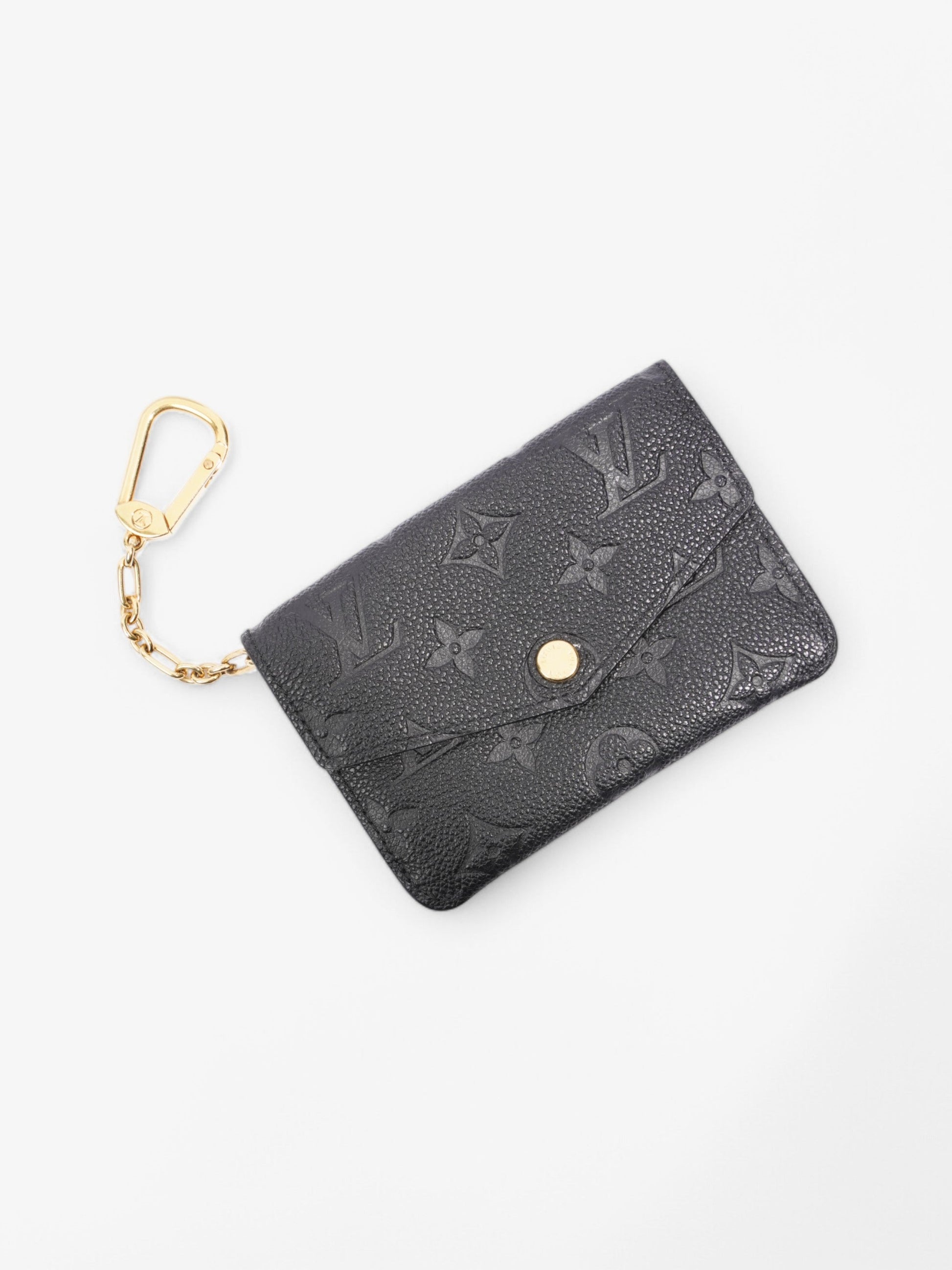 Louis Vuitton Coin Purse Leather Black Key Chain