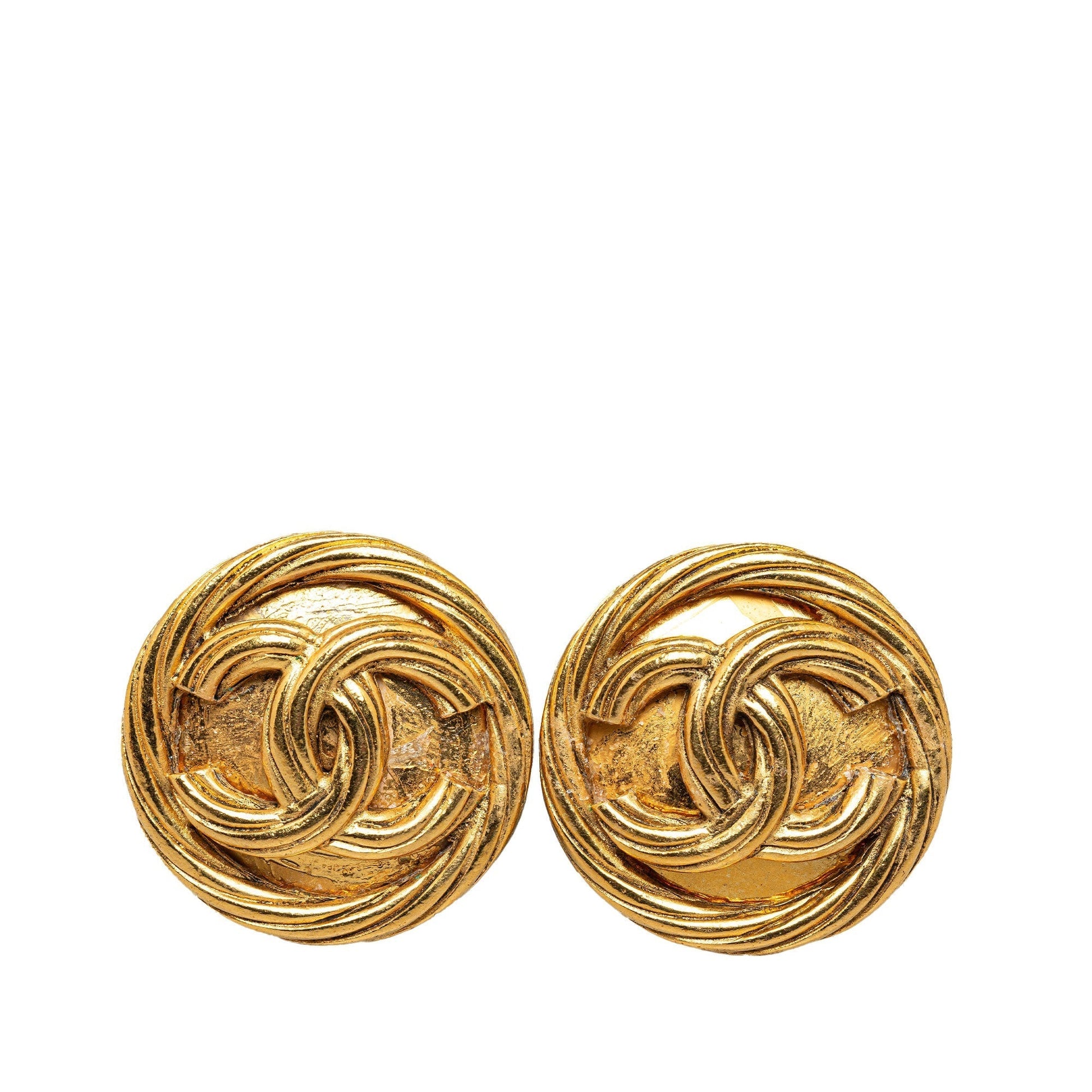 CHANEL CC Clip On Earrings Costume Earrings