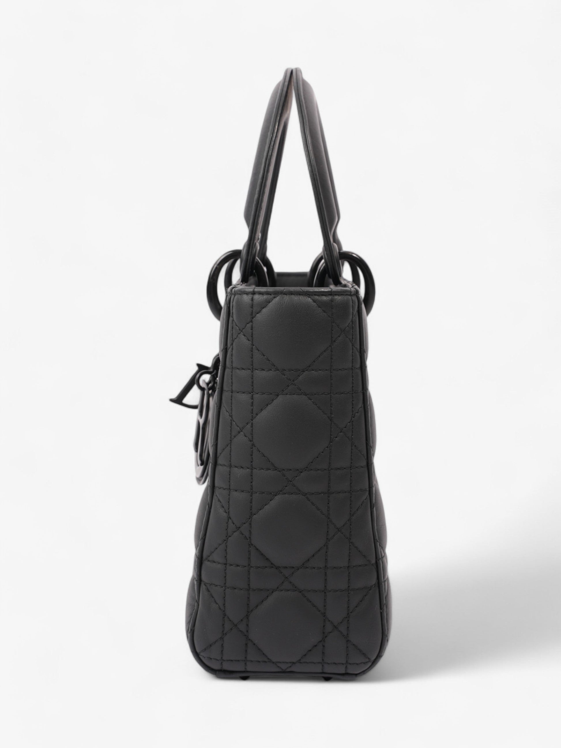 Dior Christian Lady Myabc Bag Ultramatte Calfskin Leather Black Small Shoulder Bag
