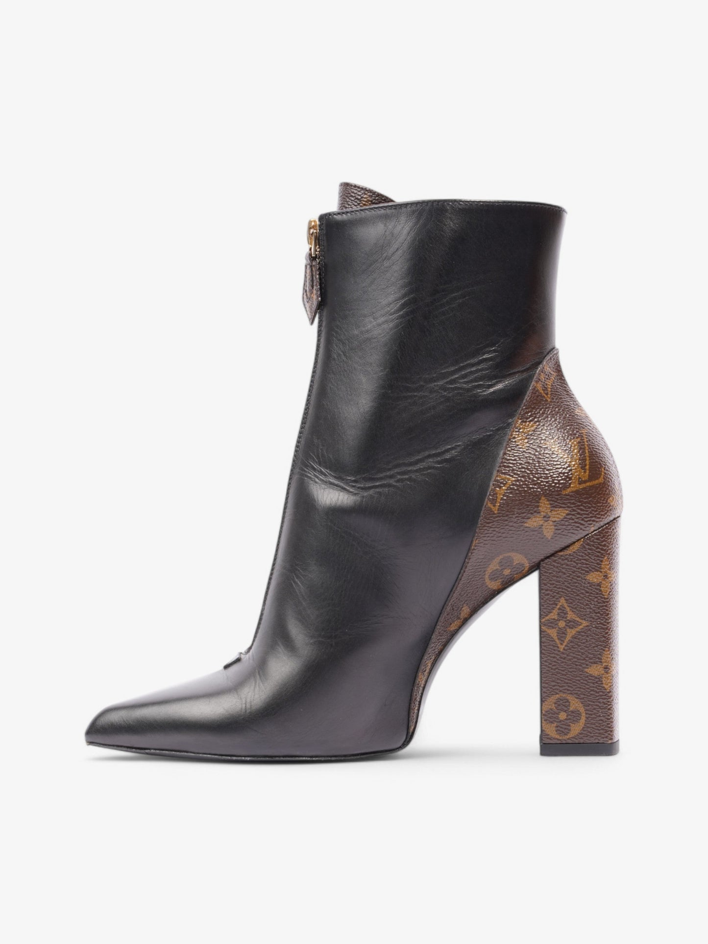 Louis Vuitton Matchmake Ankle Boot 90 EU Monogram Leather Black Shoes