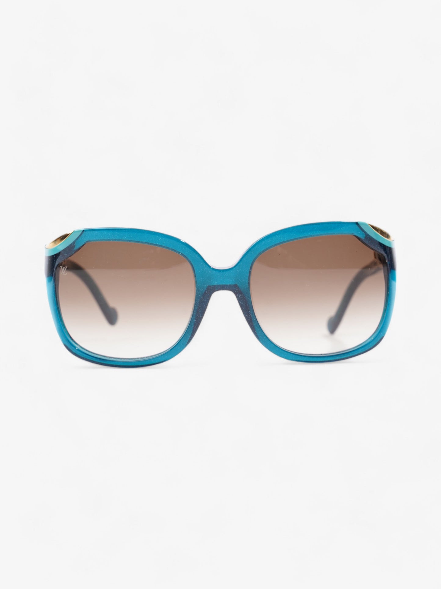Louis Vuitton Ivy Cat Sunglasses Petrole Acetate Blue Gold