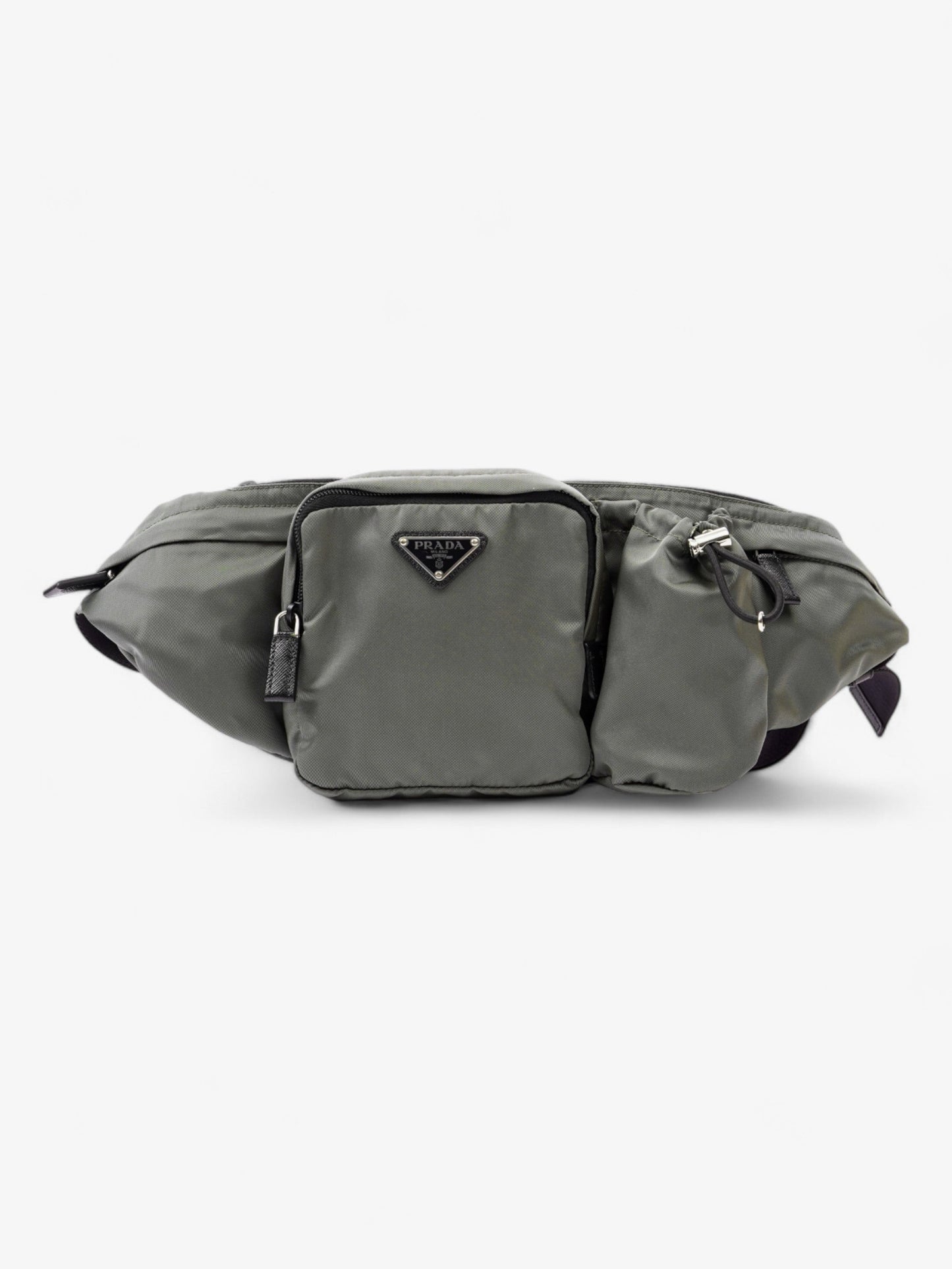 Prada Belt Bag Re Nylon Black Green
