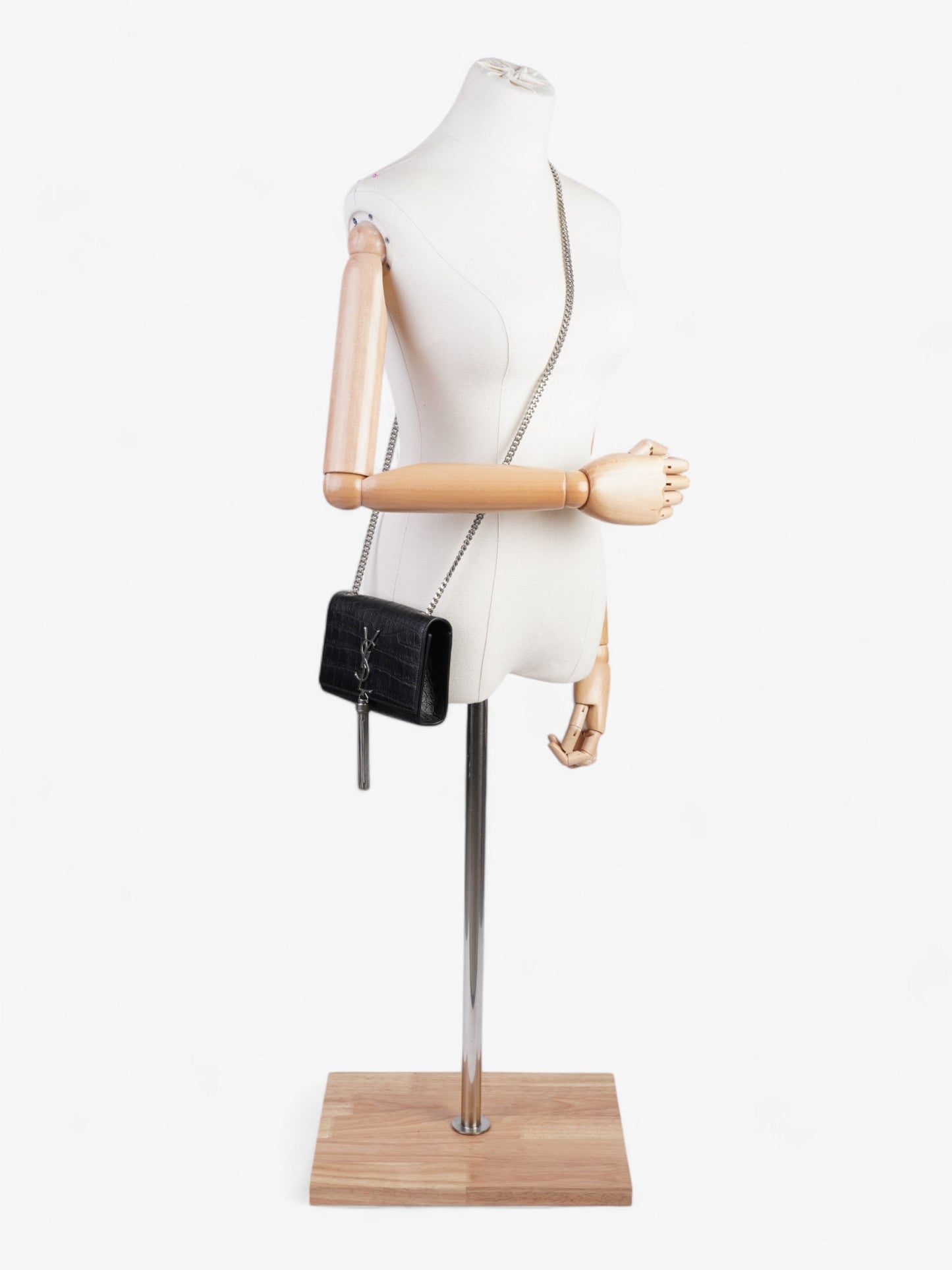 YSL Saint Laurent Kate Tassel Bag Calfskin Leather Black Small Crossbody Bag