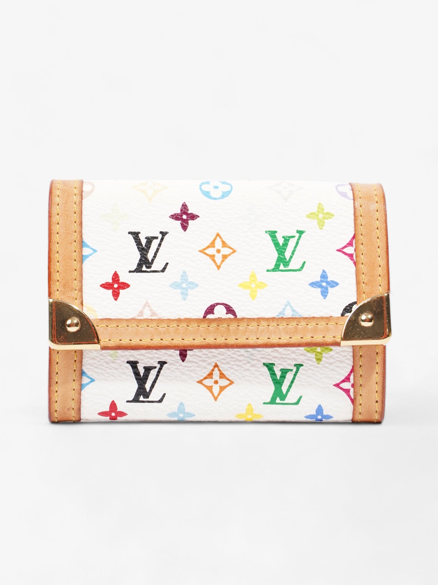 Louis Vuitton Murakami Multicoloured Monogram Leather White Wallet Case