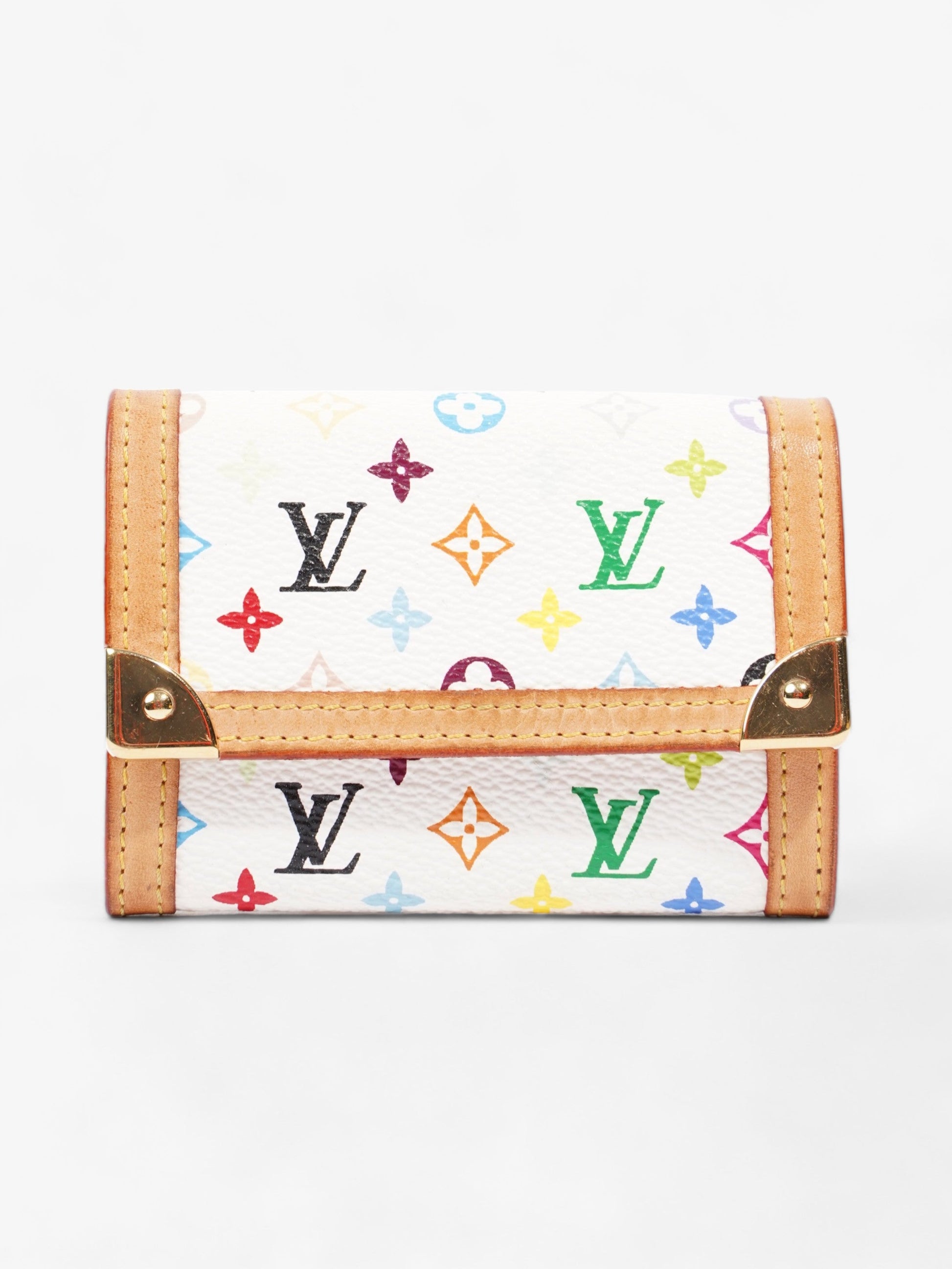 Louis Vuitton Murakami Multicoloured Monogram Leather White Wallet Case