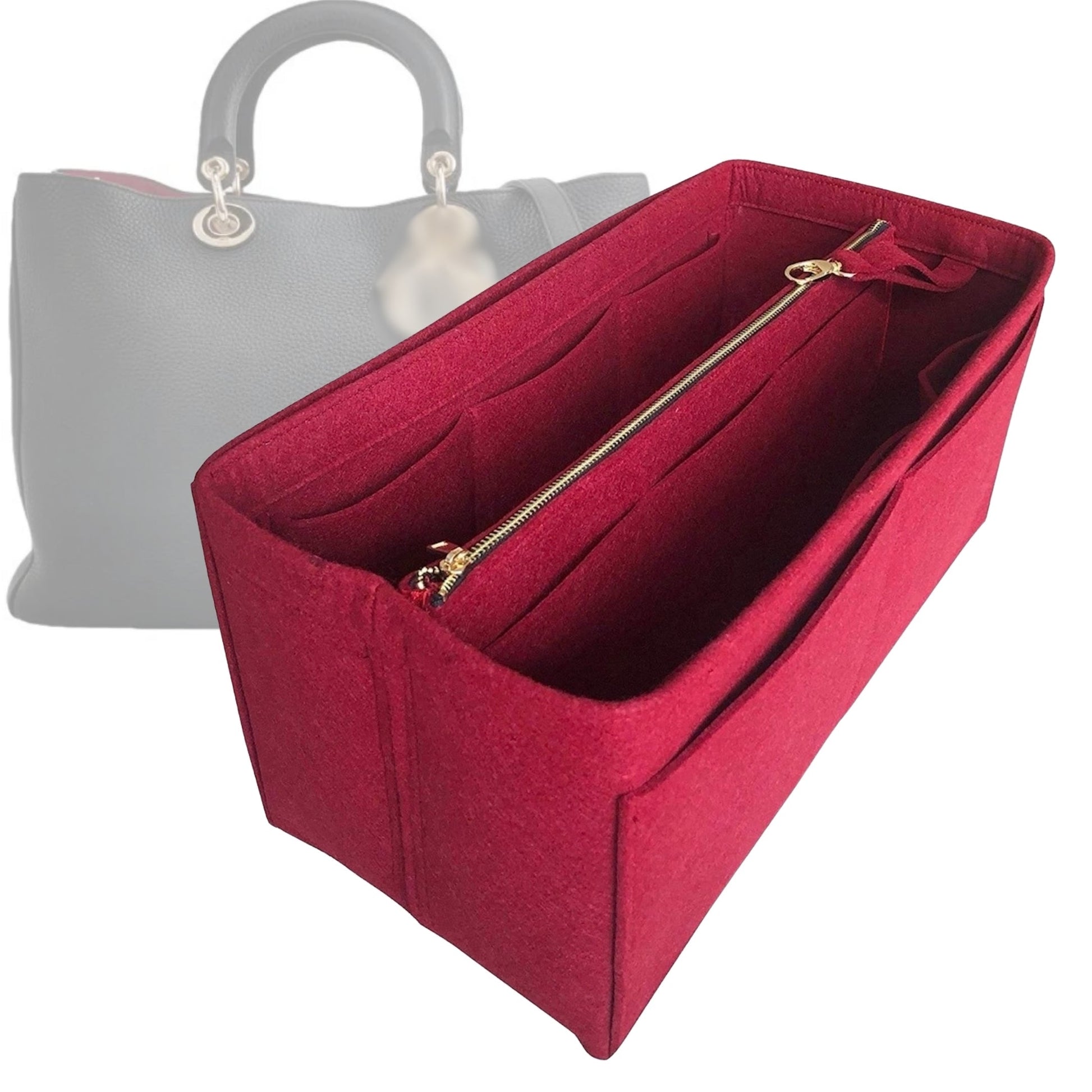 Dior Handbag Organizer for issimo Bag, Bag Insert Felt, Small Zip