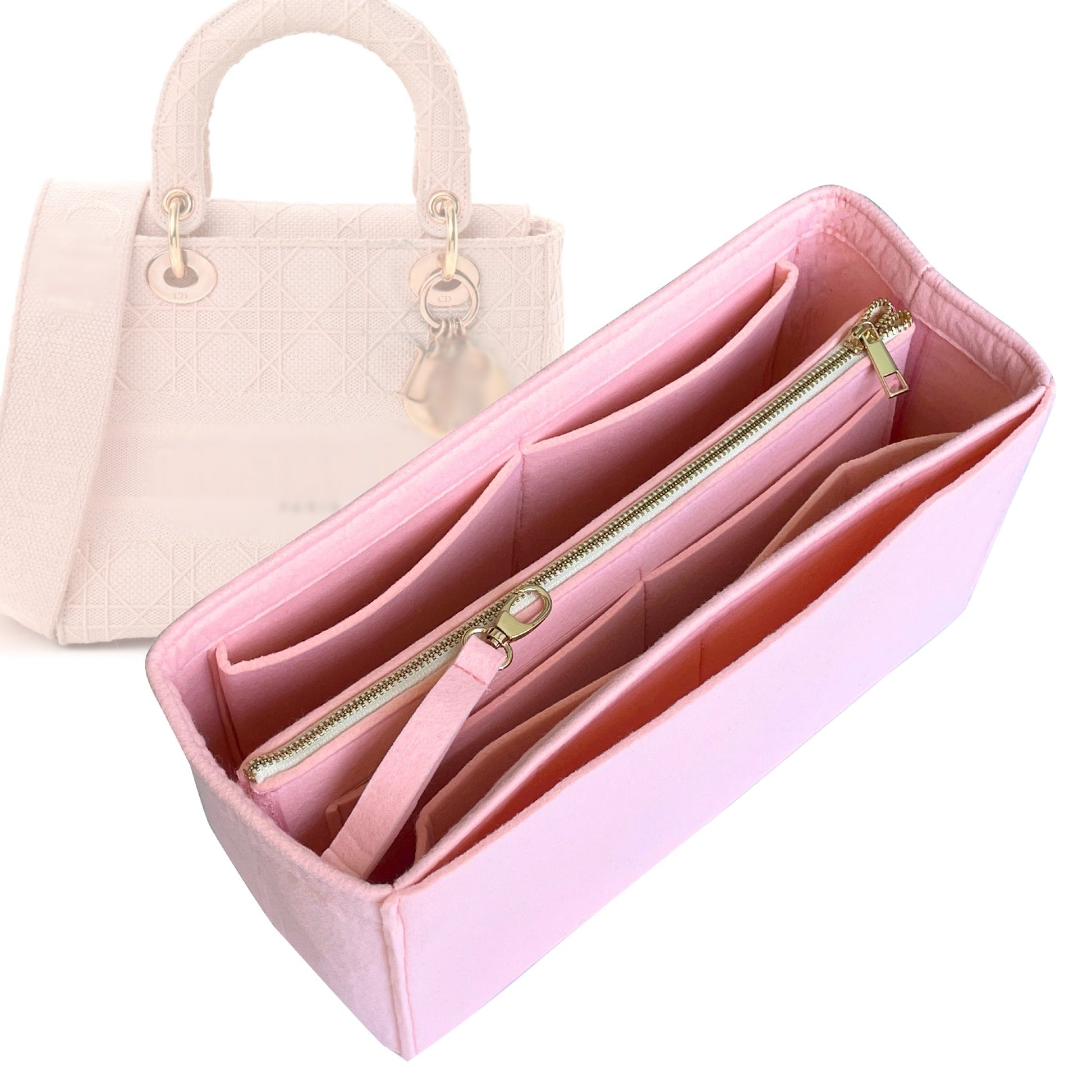 Dior Handbag Organizer for Lady D-Lite Bag, Bag Insert Large Zip