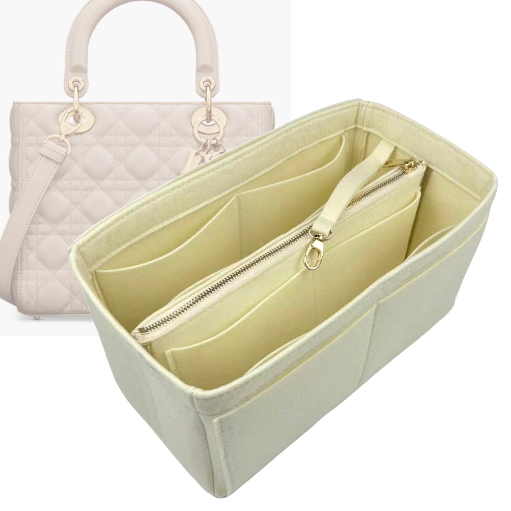 Dior Handbag Organizer for Lady , Bag Insert Felt, Small