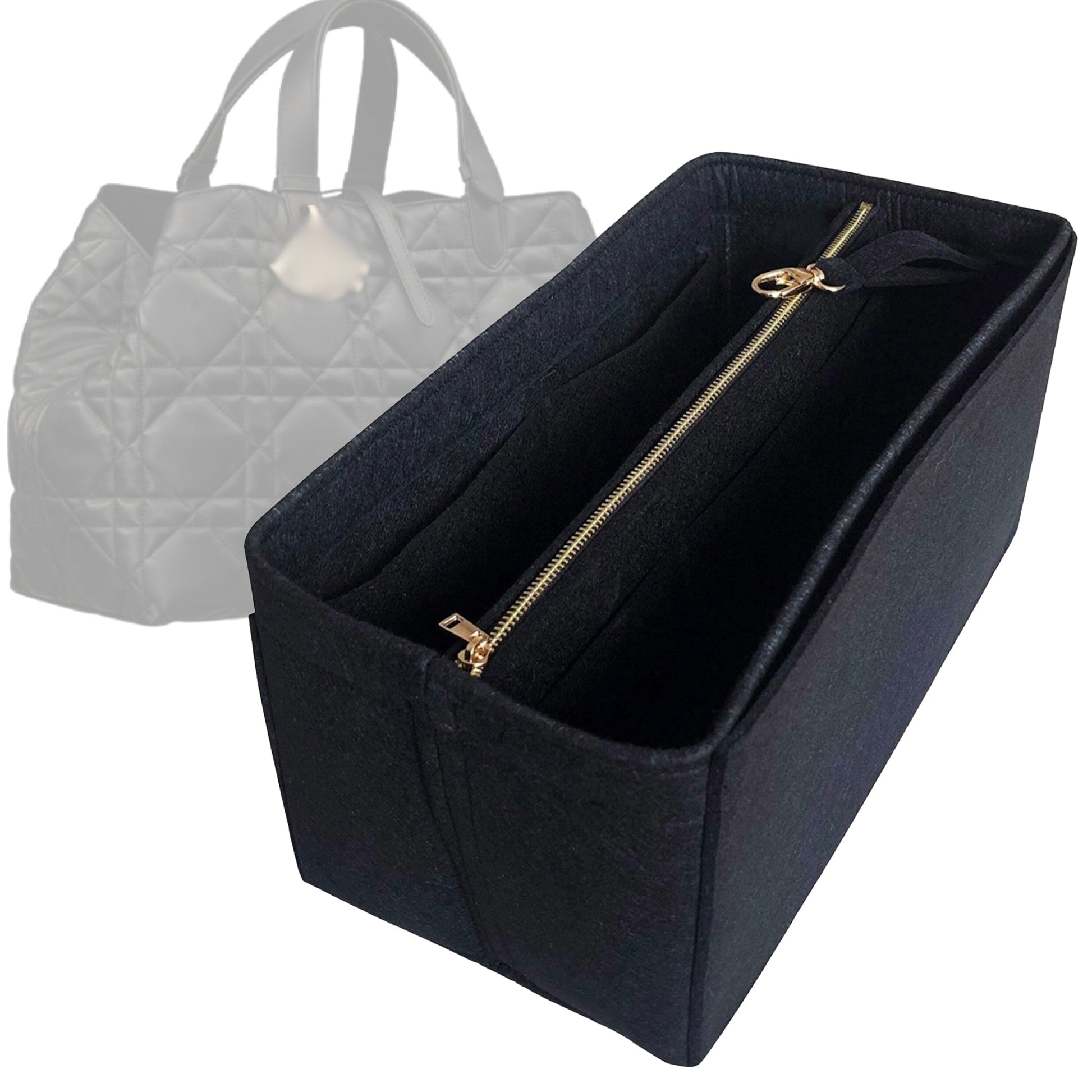 Dior Handbag Organizer for Toujours Bag, Bag Insert Felt, Medium Zip