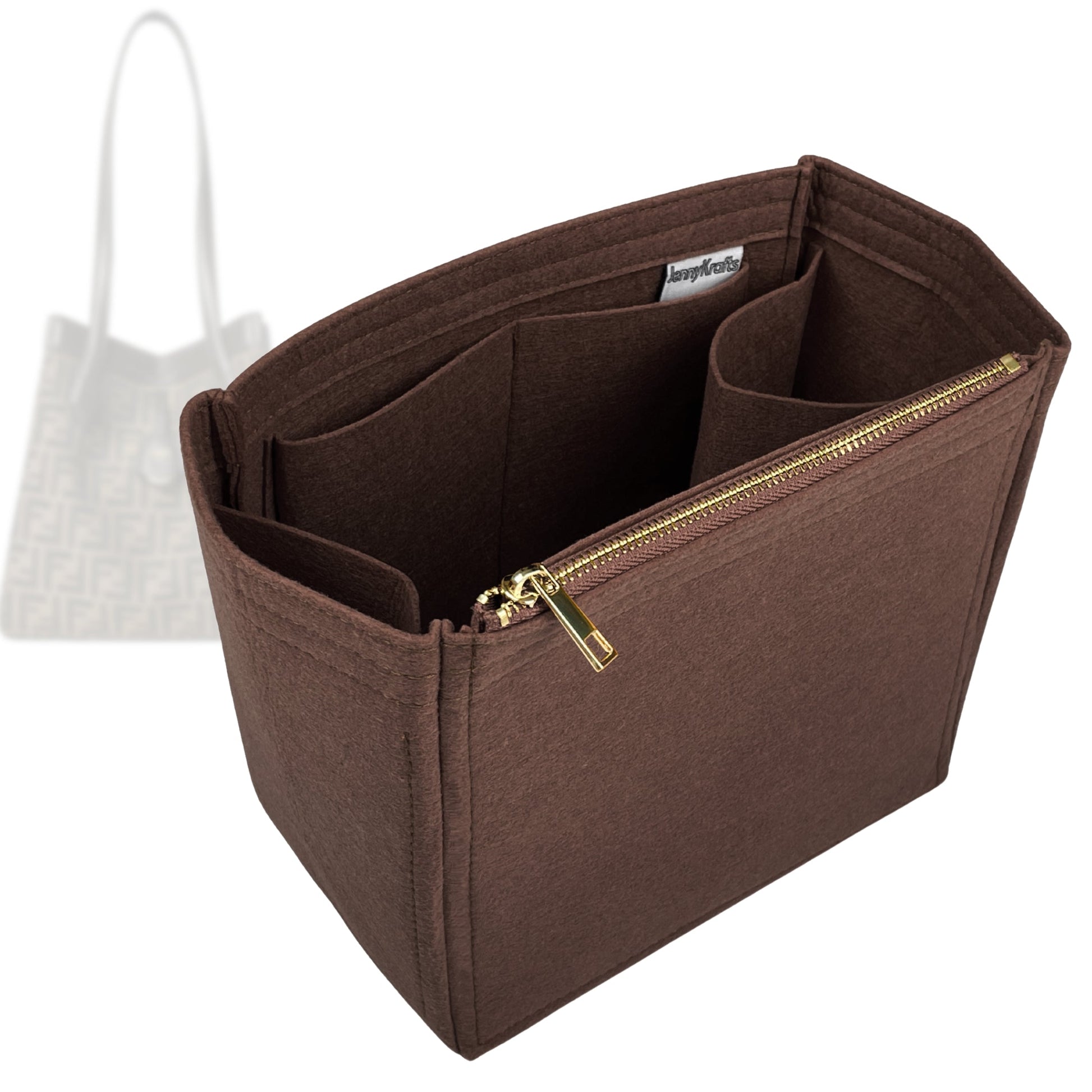 Fendi Handbag Organizer for Origami Bag, Bag Insert Felt, Large Zip