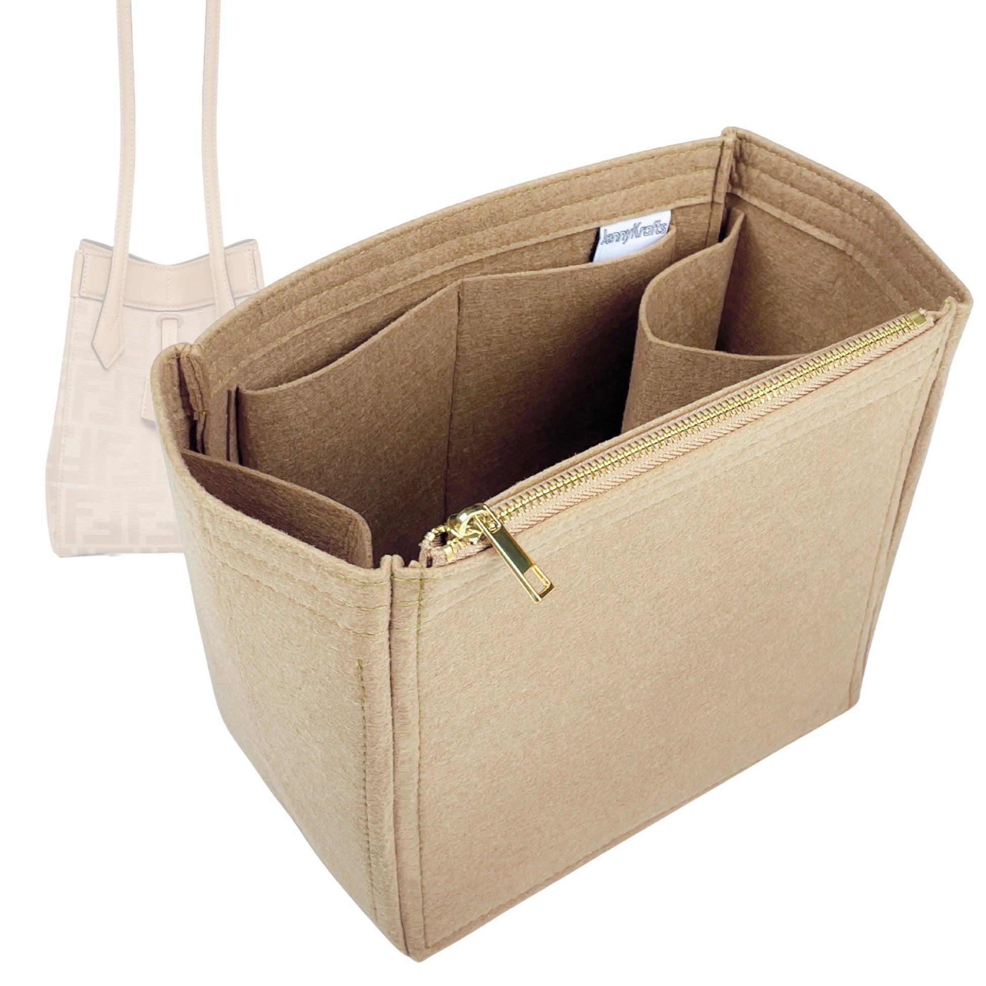 Fendi Bag Organizer for Origami , Bag Insert Felt, Mini Zip Mini Bag