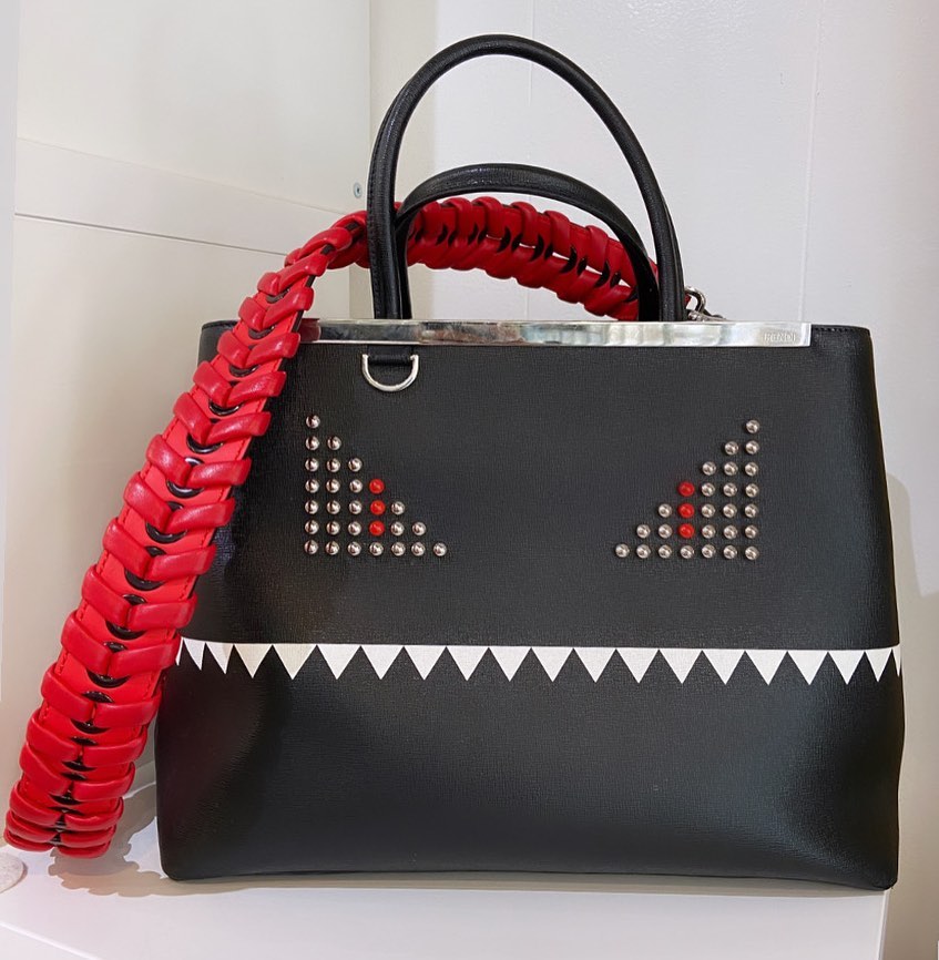 Fendi 2Jours Monster Bag Leather Medium Travel Bag