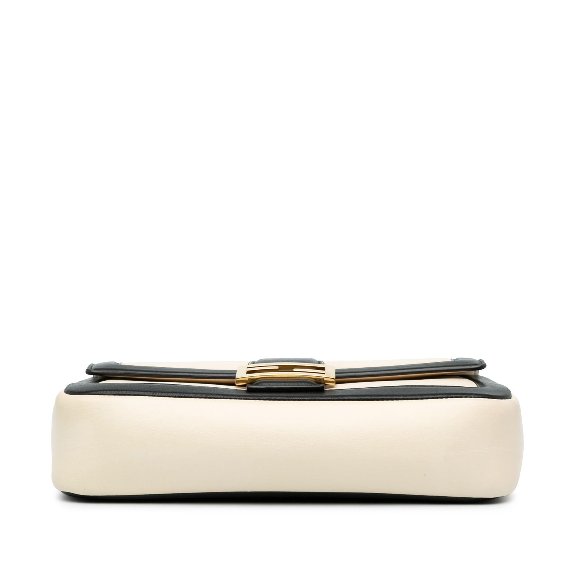 Fendi Bicolor Midi Baguette Shoulder Bag Leather Chain Midi Baguette 2