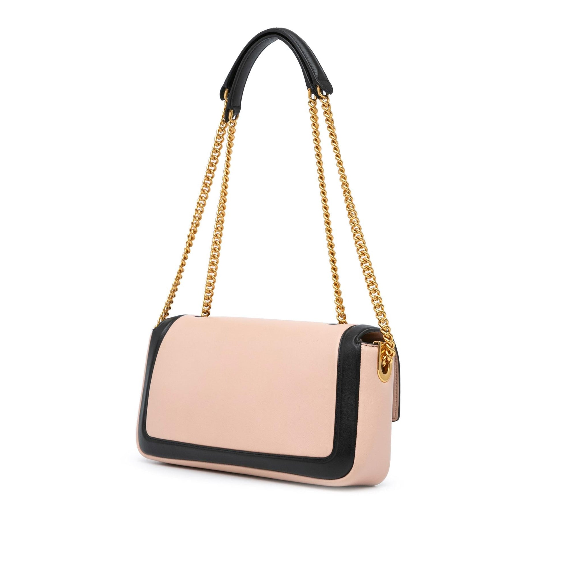 Fendi Bicolor Midi Baguette Shoulder Bag Leather Chain Midi Baguette 3