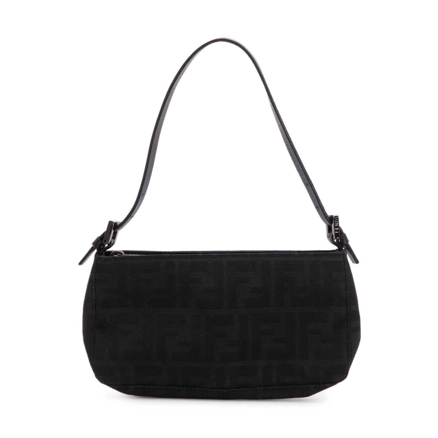 Fendi Ff Zucca Pochette Travel Bag Canvas Black