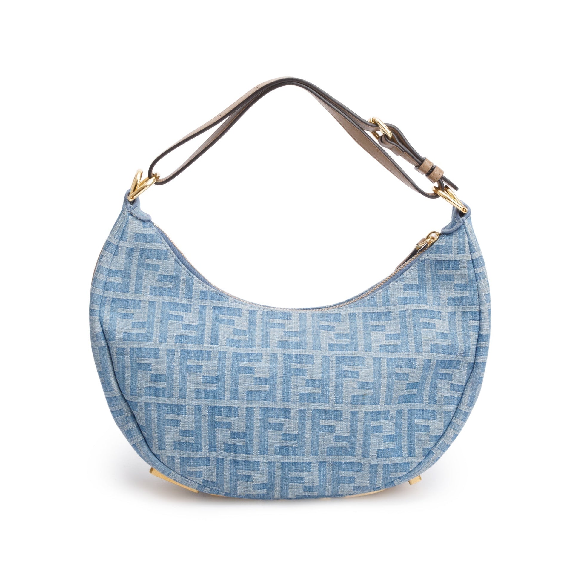 Fendi Ff graphy Bag Denim Blue Travel Bag