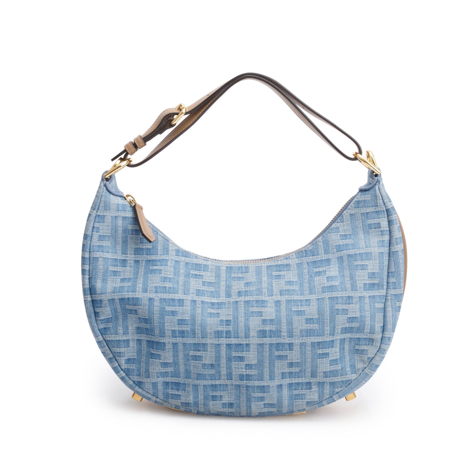 Fendi Ff graphy Bag Denim Blue Travel Bag