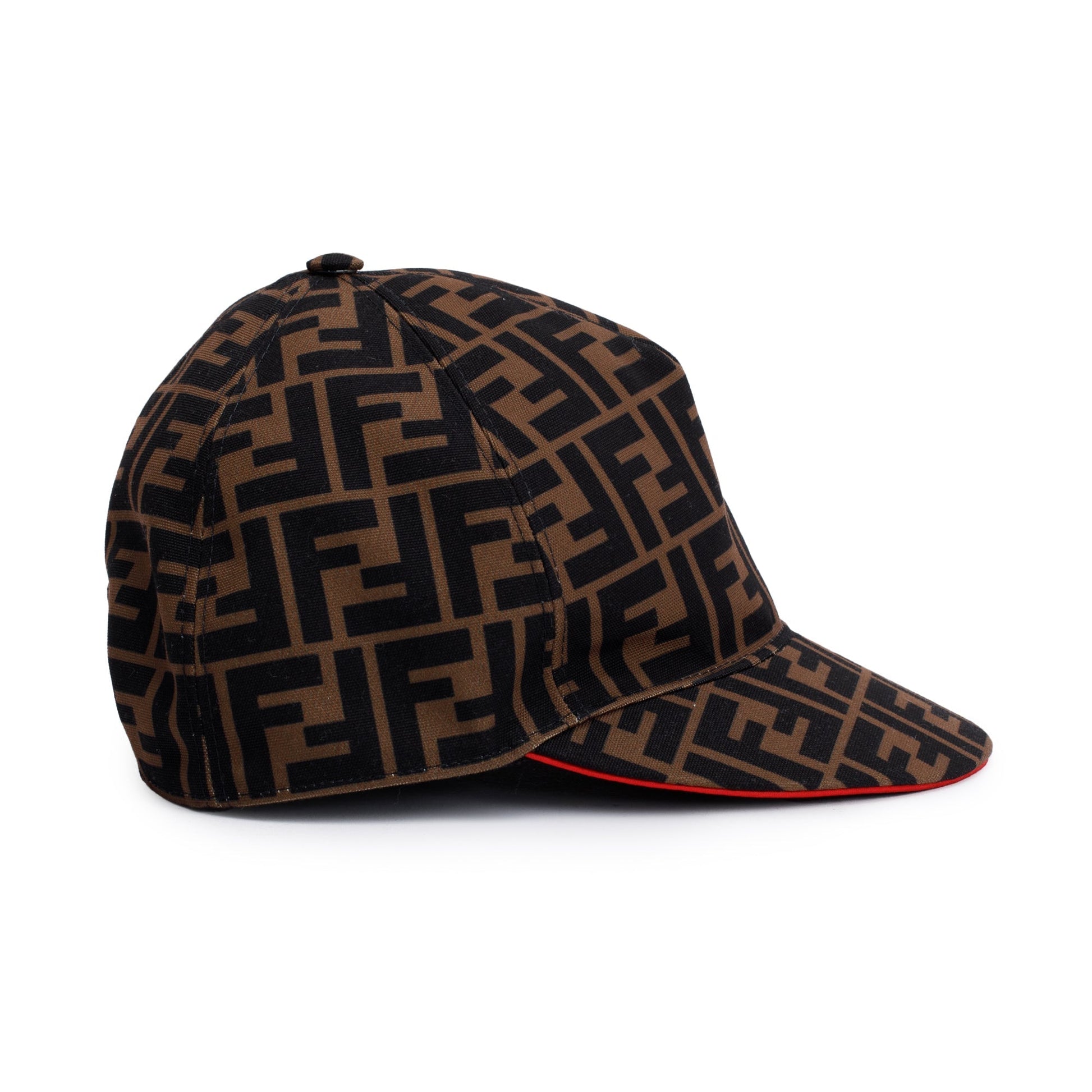 Fendi Zucca Ff Baseball Hat Size Travel Bag Brown