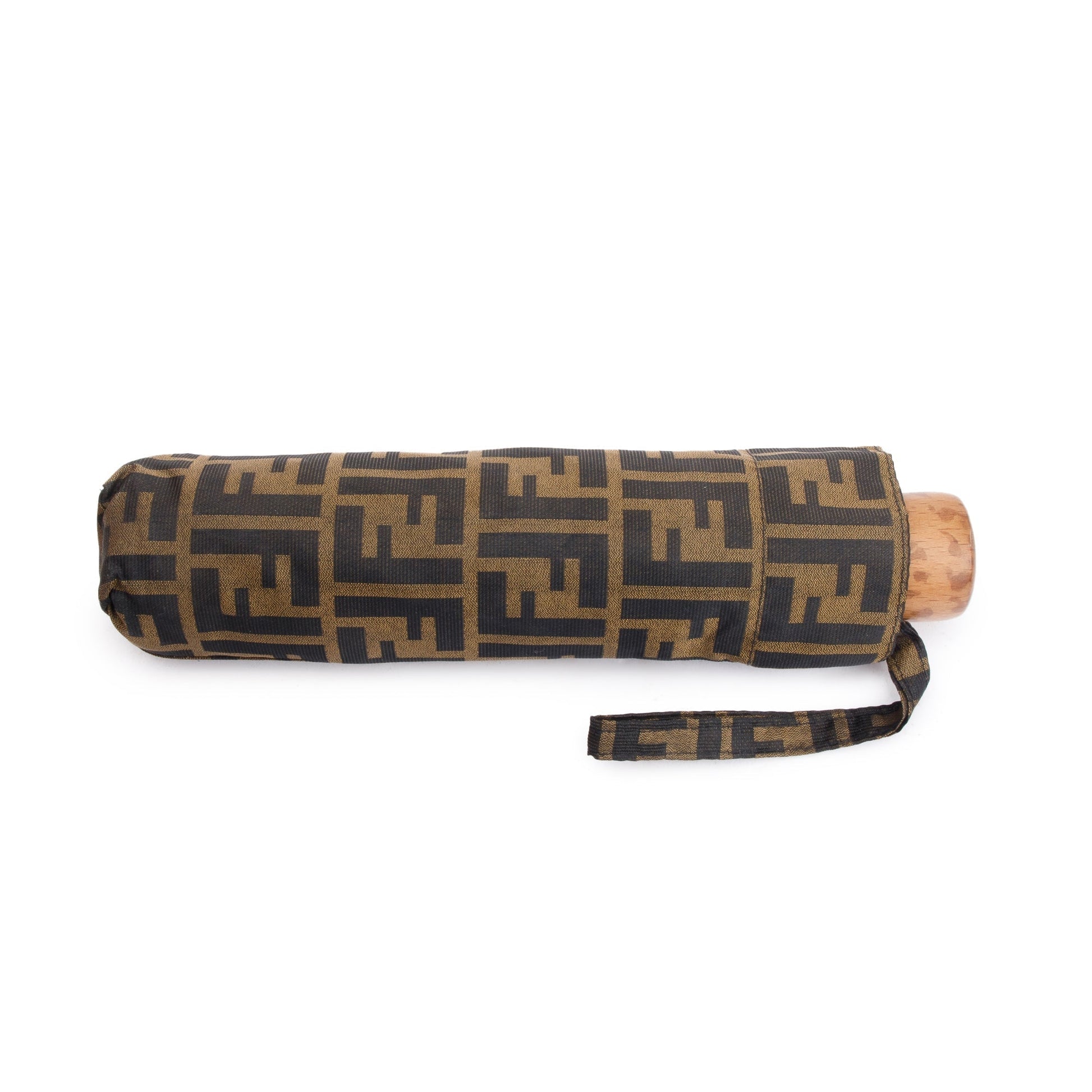 Fendi Zucca Ff Umbrella Travel Bag Nylon Brown