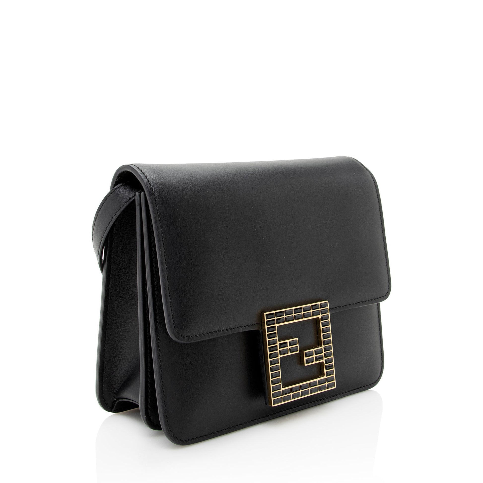 Fendi Calfskin Crystal Fab Crossbody Bag Shf Small Bag Shf 22238