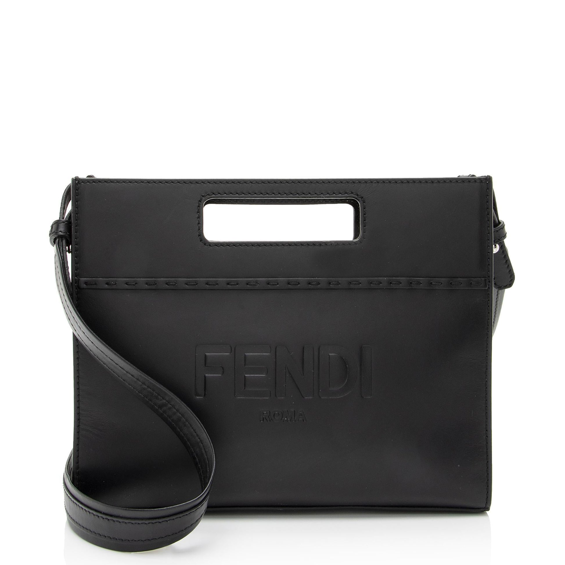 Fendi Calfskin Cutout Handle Shopper Tote Shf 4Nys6A Mini Tote Bag