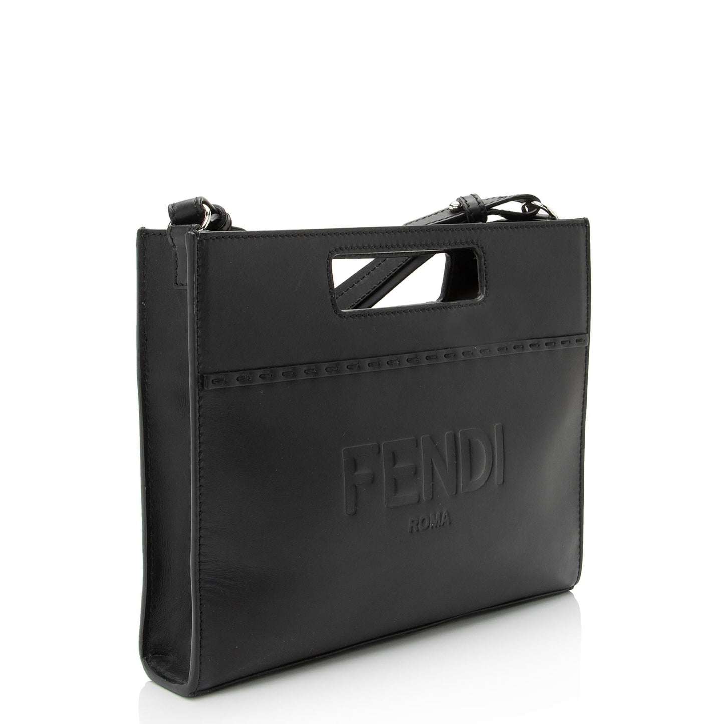 Fendi Calfskin Cutout Handle Shopper Tote Shf 4Nys6A Mini Tote Bag