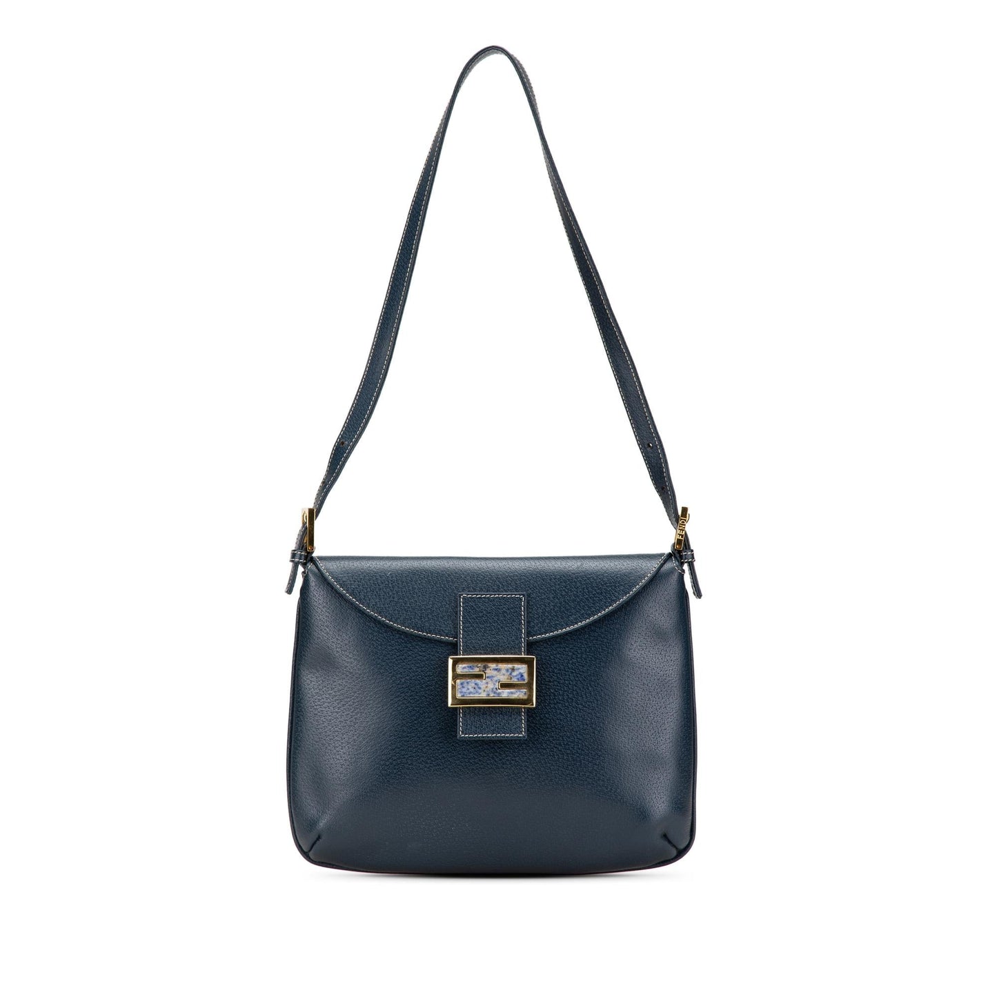 Fendi Calfskin Ff Marble Shoulder Bag Flap Flap Shoulder Bag