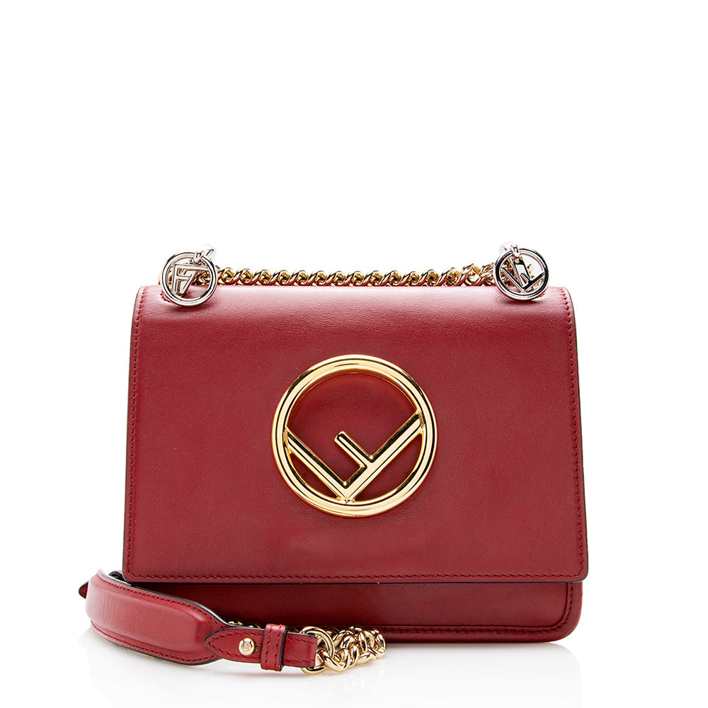 Fendi Calfskin Kan Shoulder Bag Shf
