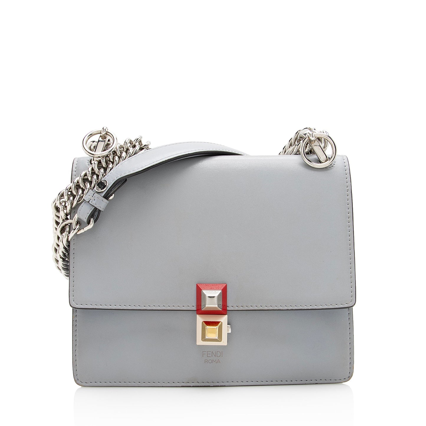 Fendi Calfskin Kan Shoulder Bag Shf Small