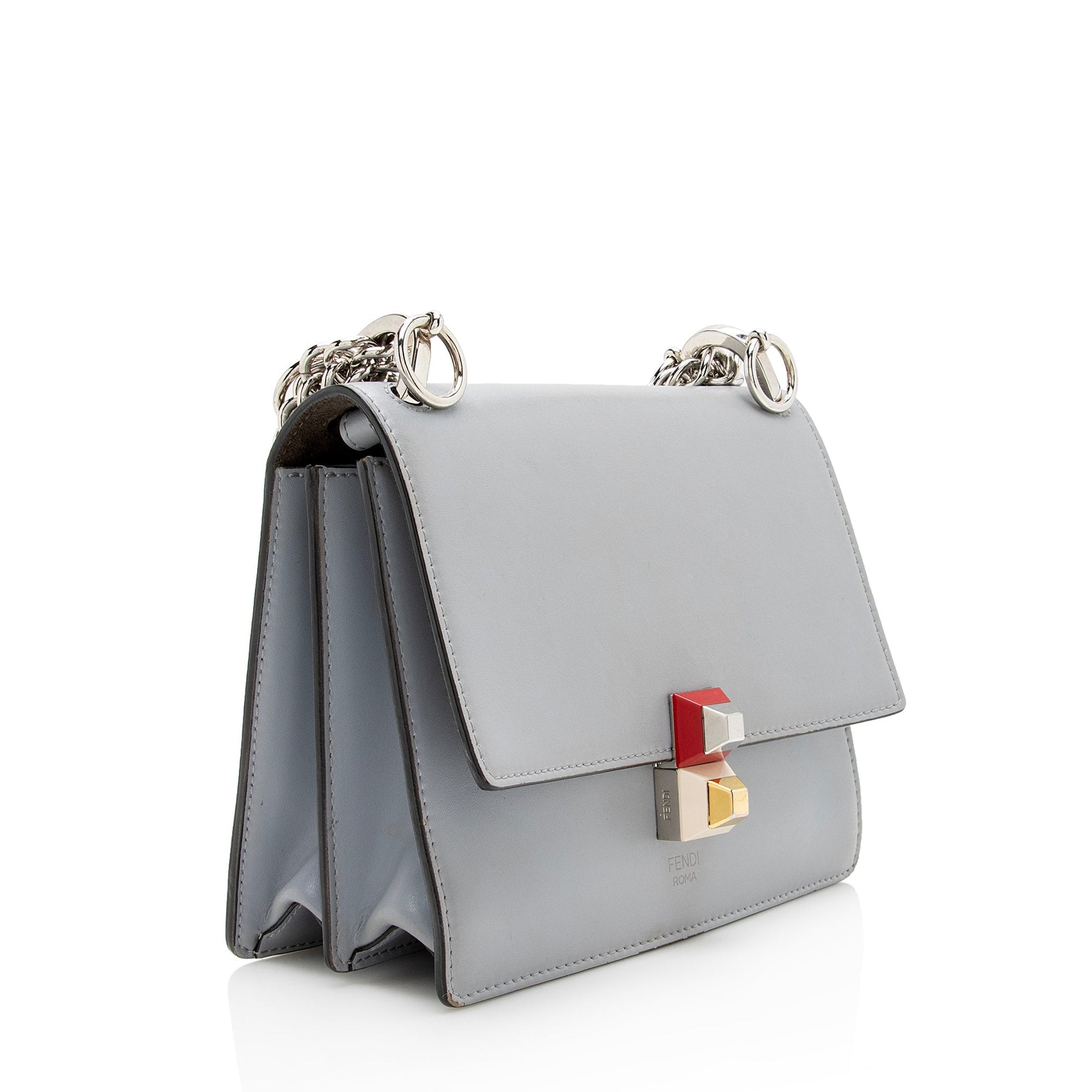 Fendi Calfskin Kan Shoulder Bag Shf Small
