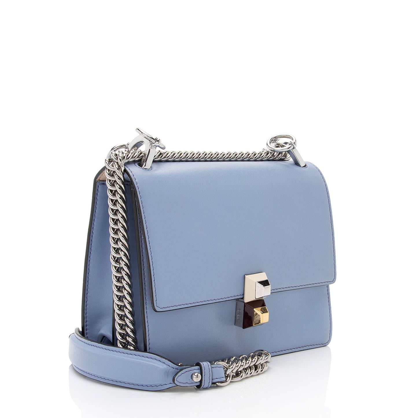 Fendi Calfskin Kan Shoulder Bag Small
