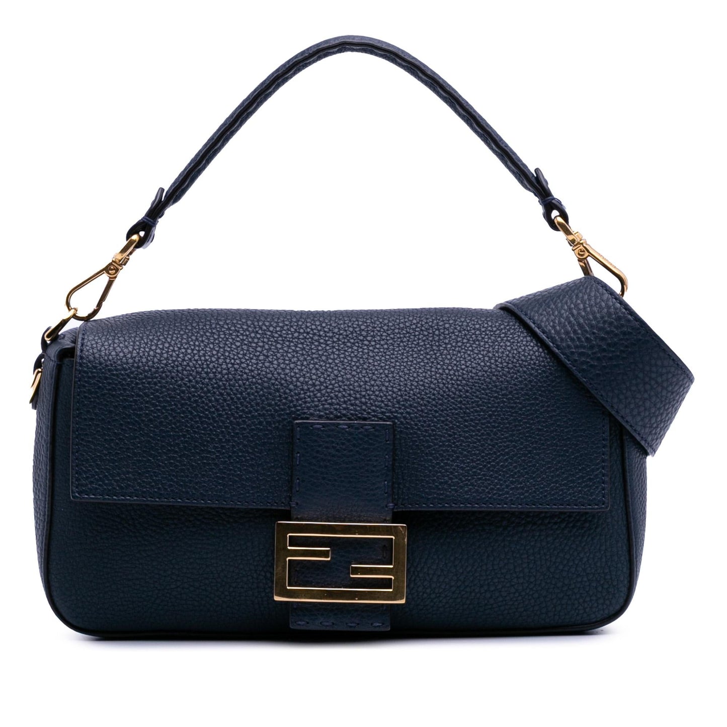 Fendi Calfskin Baguette Satchel Leather Satchel Bag
