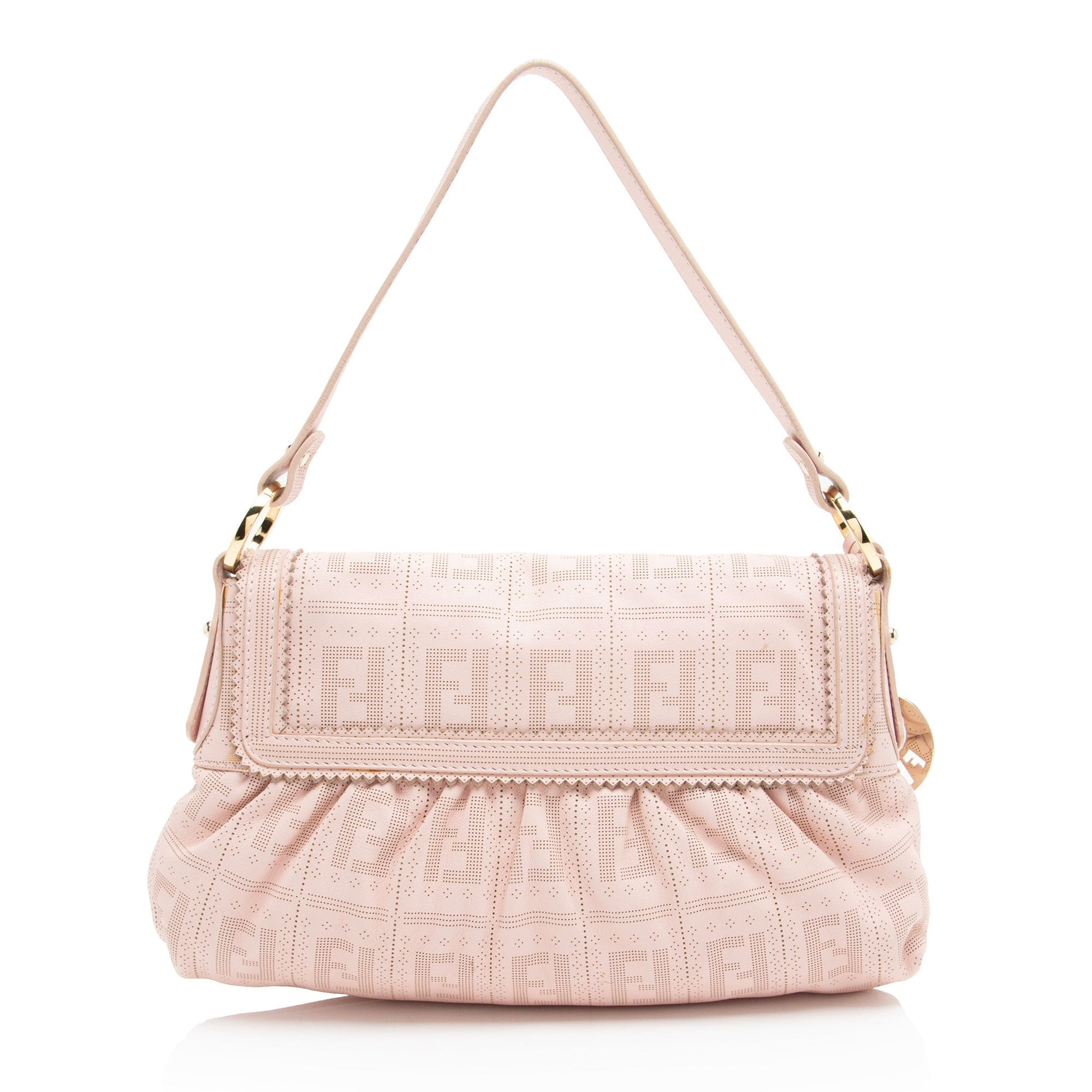 Fendi Perforated Ff Calfskin Chef Bag Small Shoulder Bag