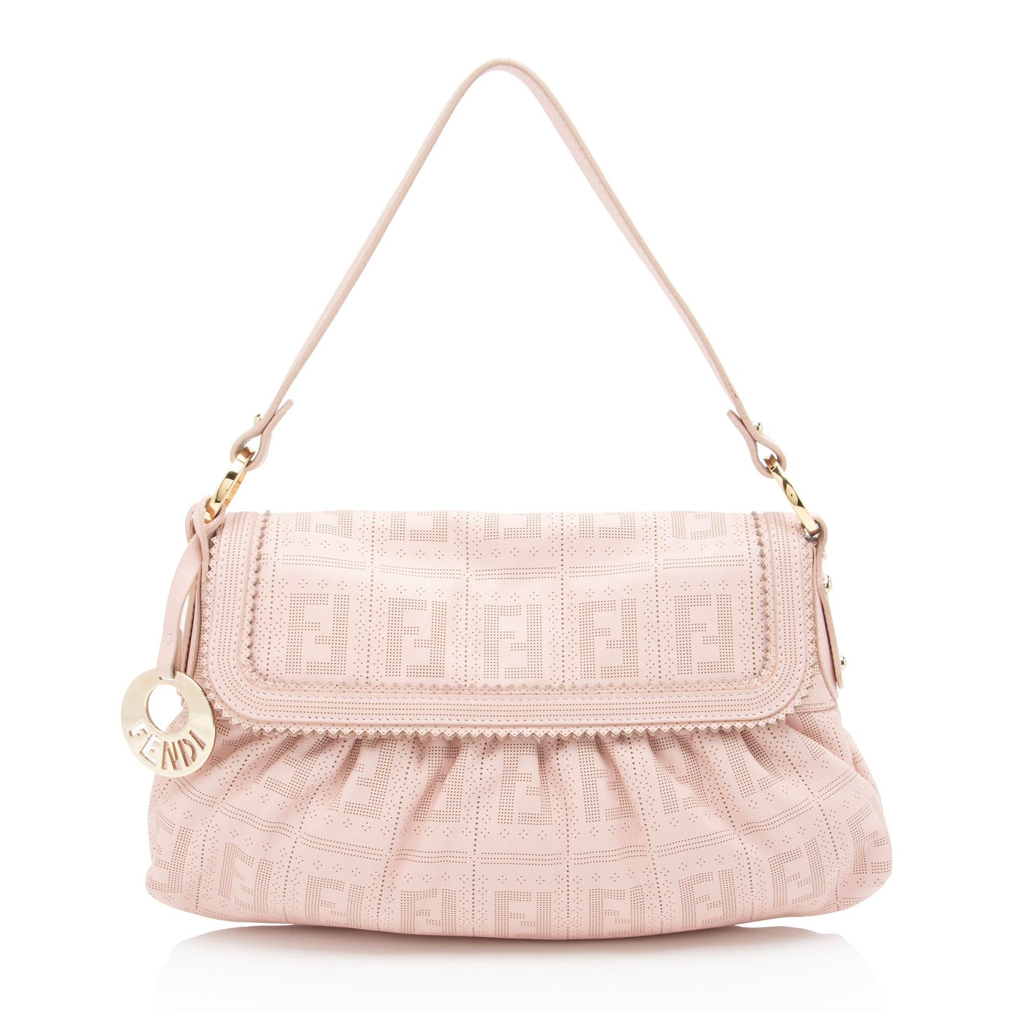 Fendi Perforated Ff Calfskin Chef Bag Small Shoulder Bag