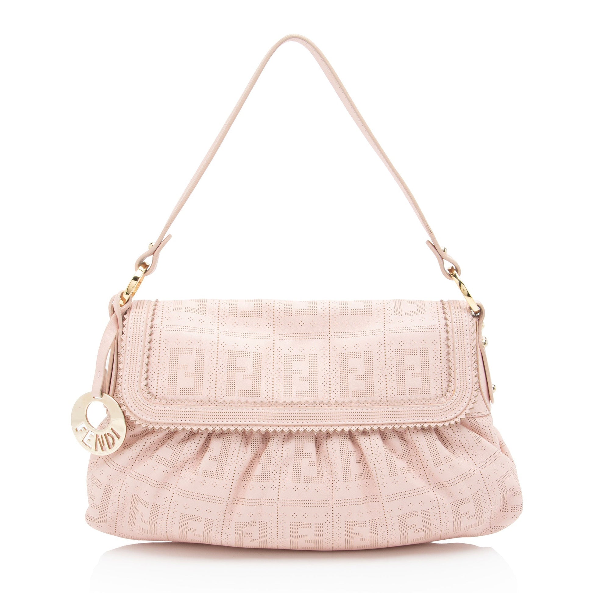 Fendi Perforated Ff Calfskin Chef Bag Small Shoulder Bag