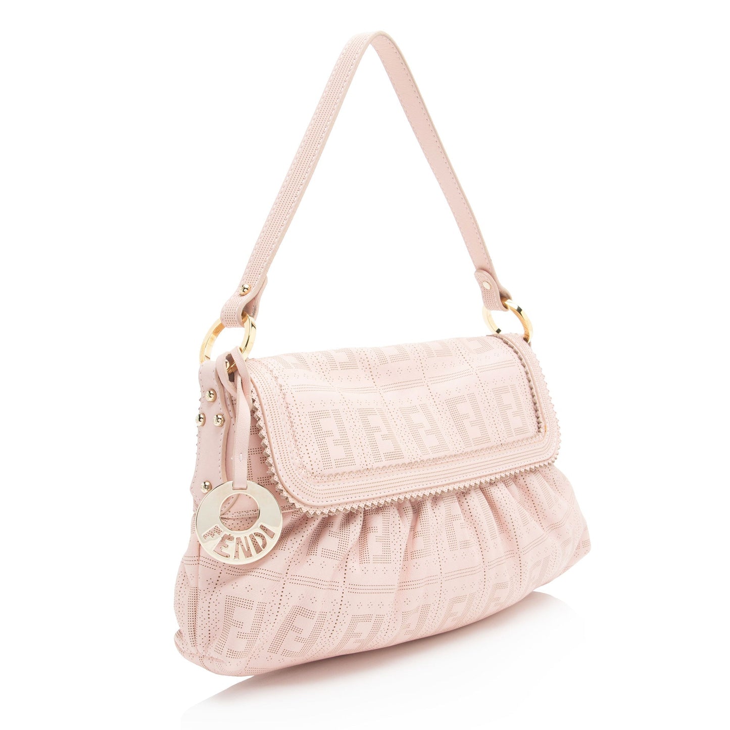 Fendi Perforated Ff Calfskin Chef Bag Small Shoulder Bag