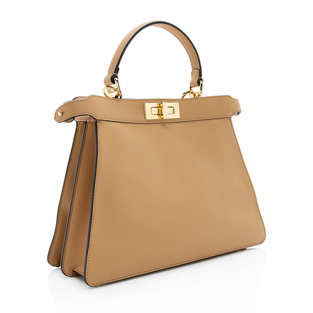Fendi Calfskin Peekaboo Satchel Shf Medium Satchel Bag