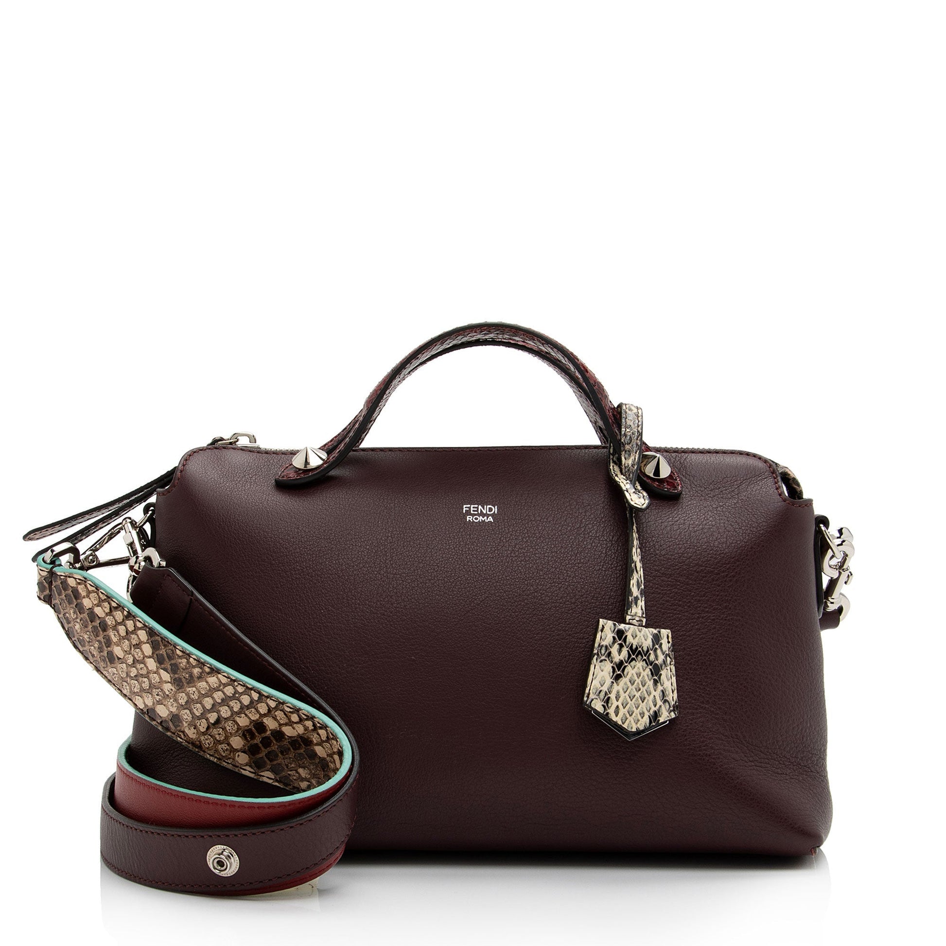 Fendi Calfskin By The Way Boston Bag Shf Yjjzi0 Python Small Satchel Bag