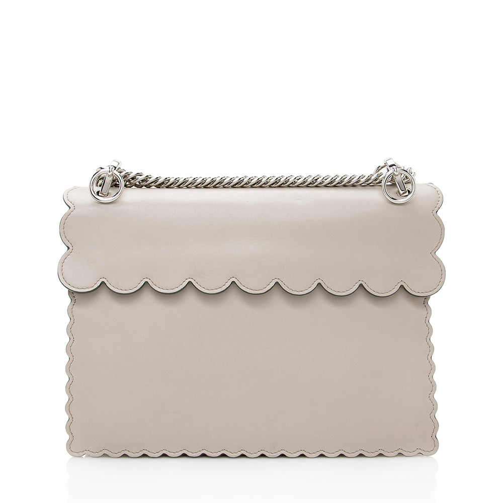 Fendi Calfskin Studded Kan Shoulder Bag Shf Medium Bag Shf 19206