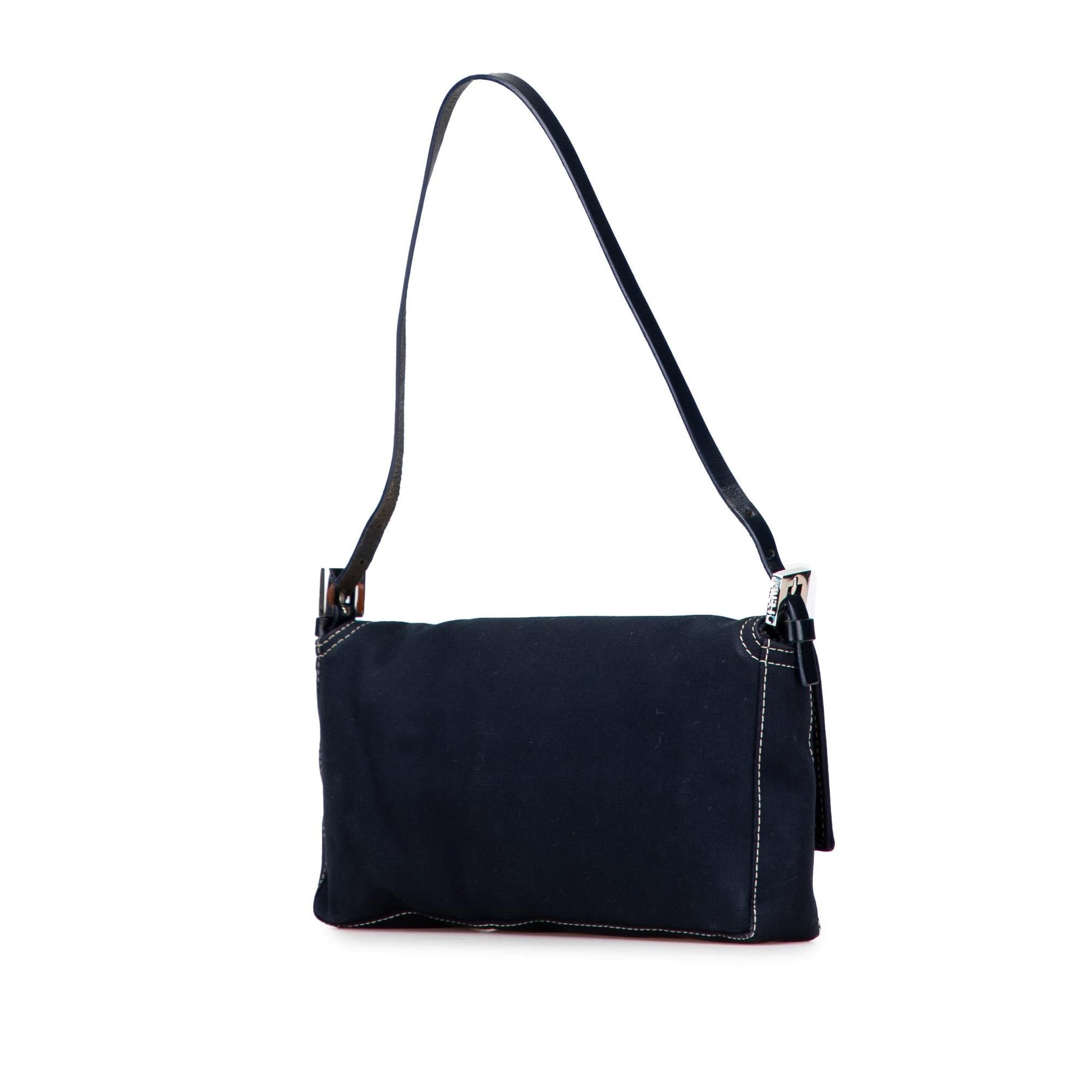 Fendi Ff Marble Baguette Shoulder Bag Canvas Baguette Shoulder Bag