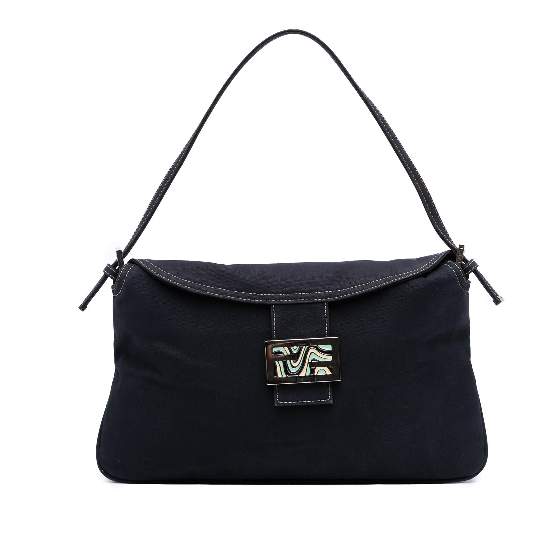 Fendi Ff Marble Double Shoulder Bag Canvas Flap Flap Shoulder Bag