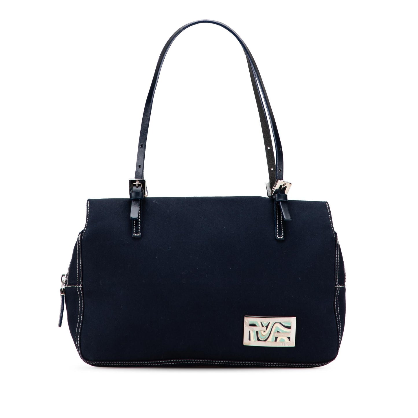 Fendi Ff Marble Shoulder Bag Canvas