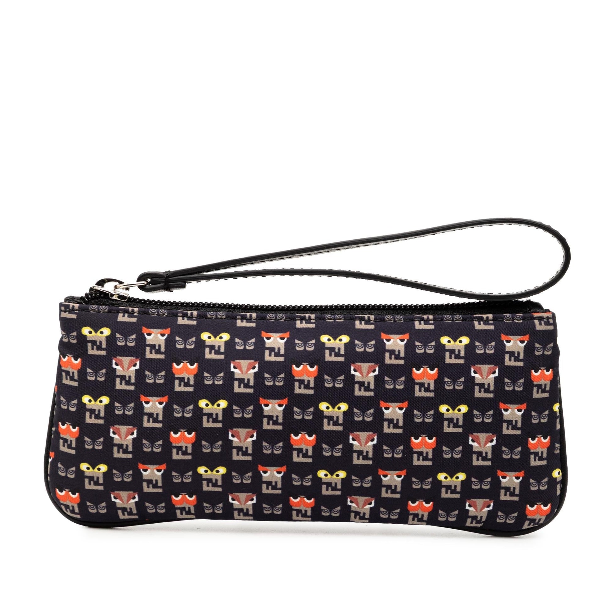 Fendi Monster Clutch Canvas Clutch Bag