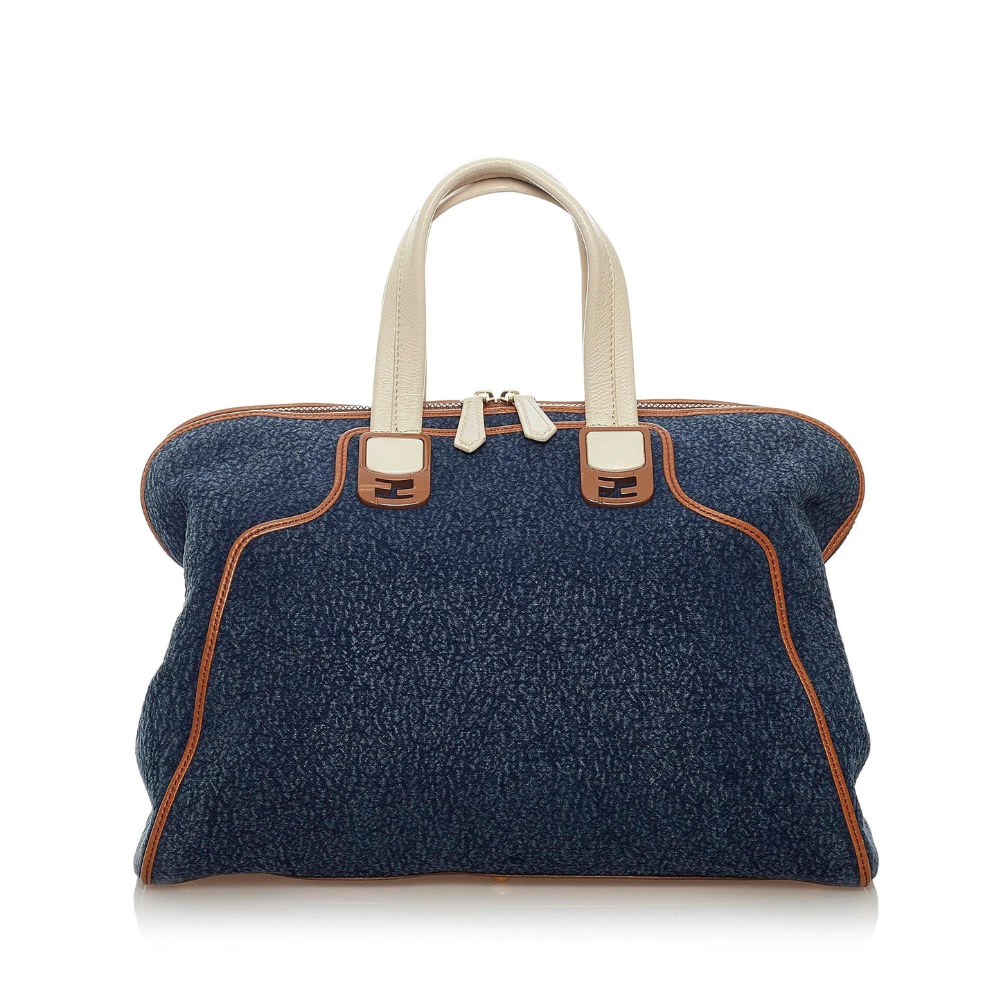 Fendi Chameleon Satchel Shg Denim Satchel Bag