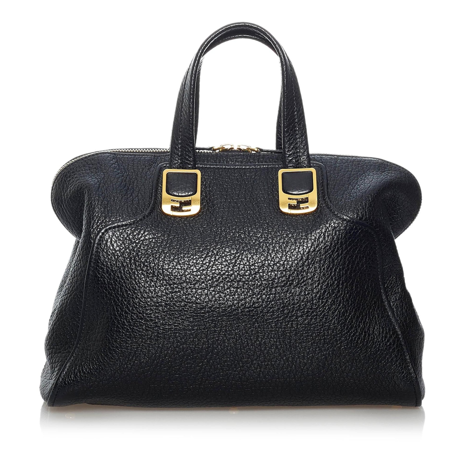 Fendi Chameleon Handbag Shg Leather Satchel Bag